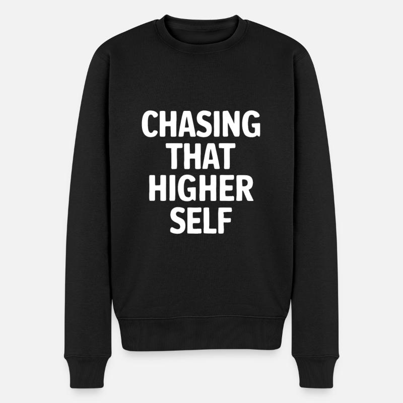 Chasing that higher self - Men's Premium Organic Jumper - black