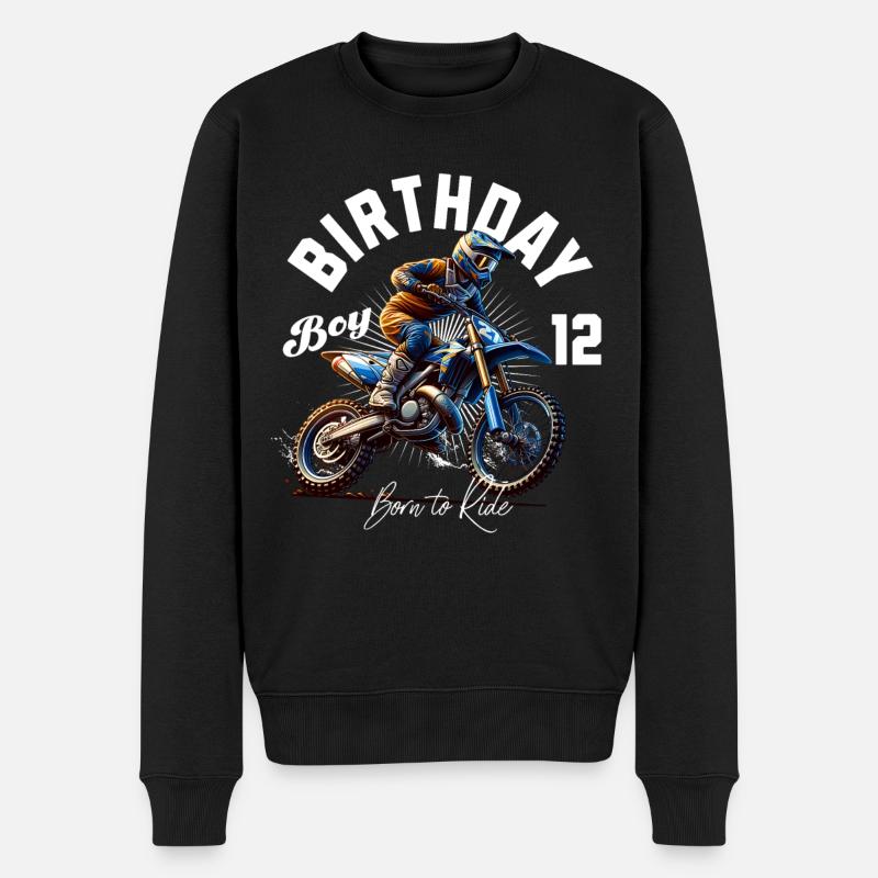 12e anniversaire de motocross - Pull Premium bio Homme - noir