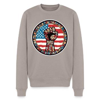 Patrimoine du Mois de l’histoire des Noirs afro-américains - Pull Premium bio Homme - taupe - Devant - Nico (187cm)