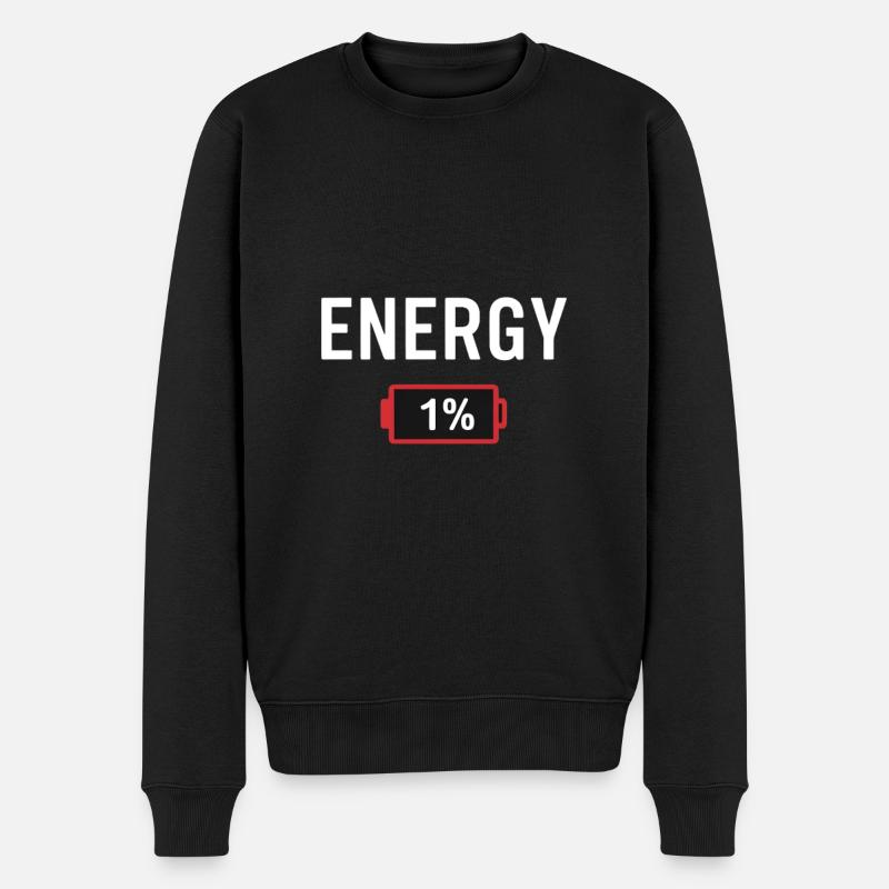 Energie 1% - Männer Premium Bio Pullover - Schwarz