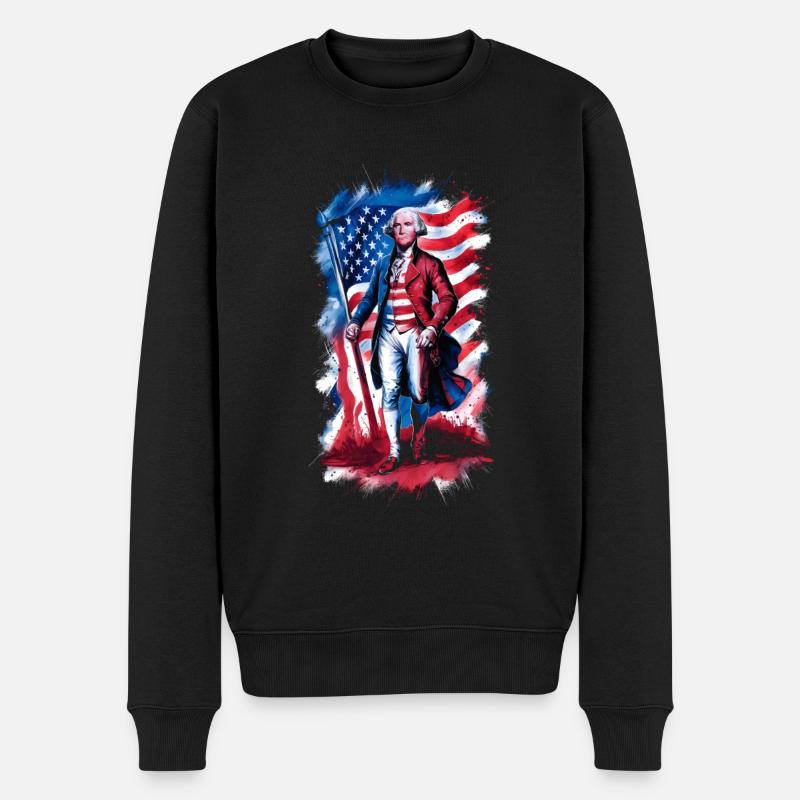 Général George Washington - Pull Premium bio Homme - noir