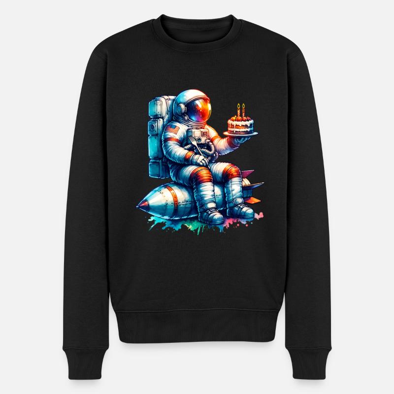Anniversaire astronaute - Pull Premium bio Homme - noir