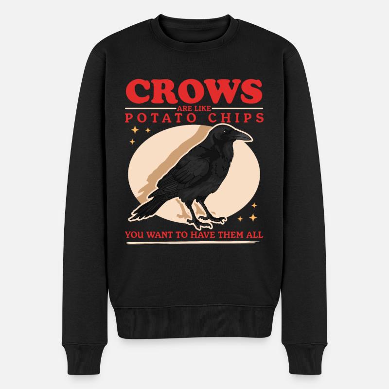 Crows Black Ravens Birds Gift - Men's Premium Organic Jumper - black