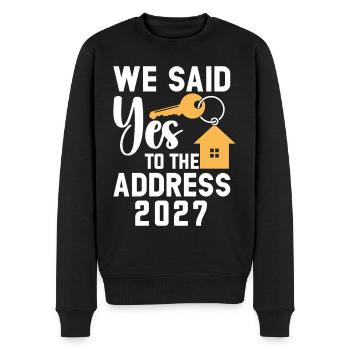 Nous avons dit à l’adresse 2027 - Pull Premium bio Homme - noir - Devant - Nico (187cm)
