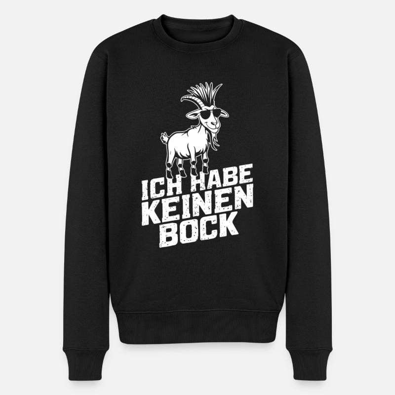 ich habe keinen bock - Männer Premium Bio Pullover - Schwarz