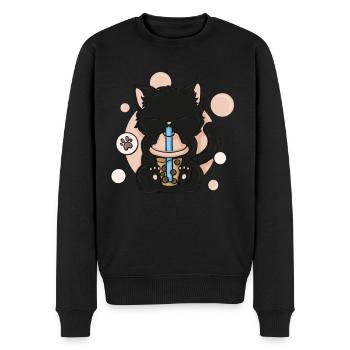 Thé à bulles Boba BubbleTea Kawaii Japan Tea Kpop - Pull Premium bio Homme - noir - Devant - Nico (187cm)