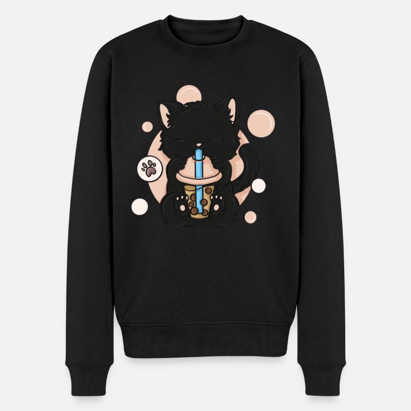 Bubble Tea Boba BubbleTea Kawaii Japan Tea Kpop - Männer Premium Bio Pullover - Schwarz