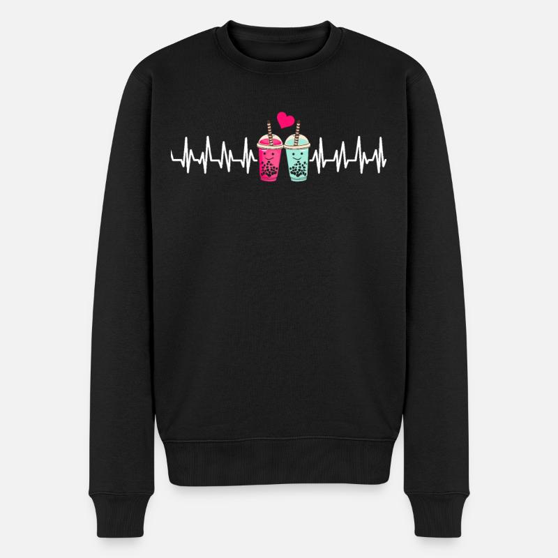 Bubble Tea Boba BubbleTea Kawaii Japan Tea Kpop - Männer Premium Bio Pullover - Schwarz