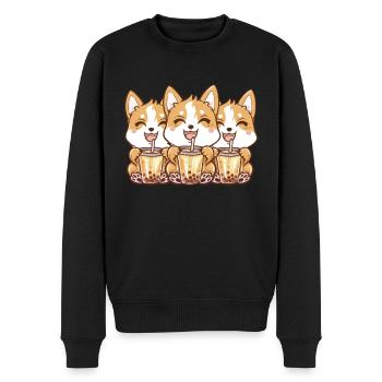 Thé à bulles Boba BubbleTea Kawaii Japan Tea Kpop - Pull Premium bio Homme - noir - Devant - Nico (187cm)