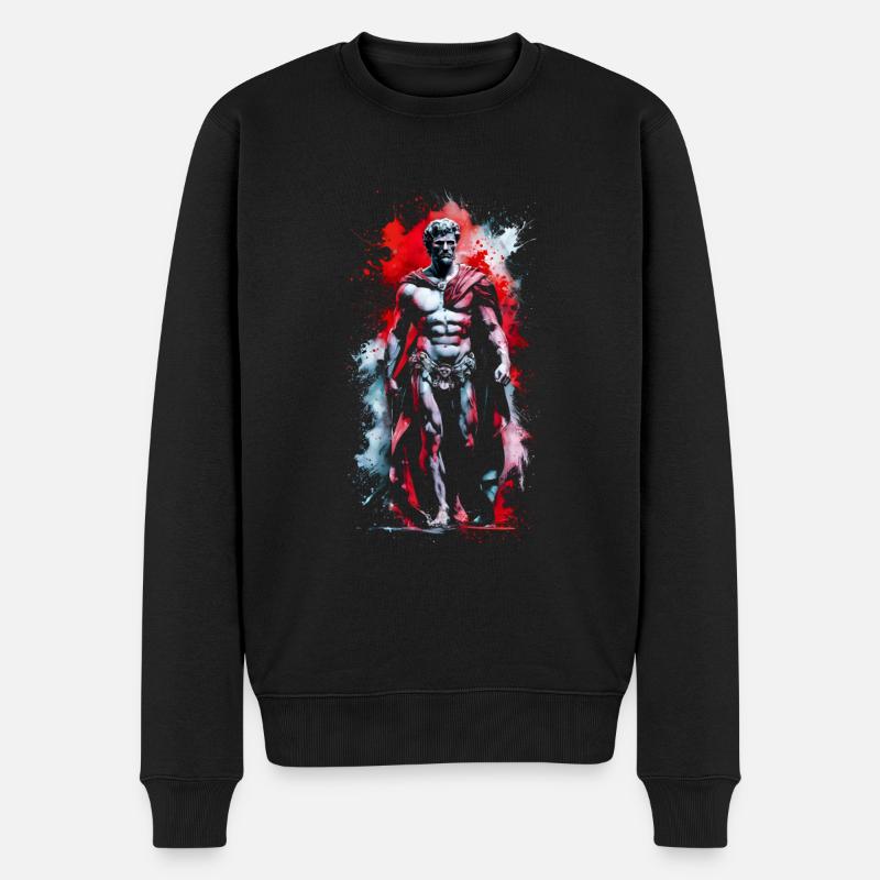 Portrait de Marc Aurèle - Pull Premium bio Homme - noir