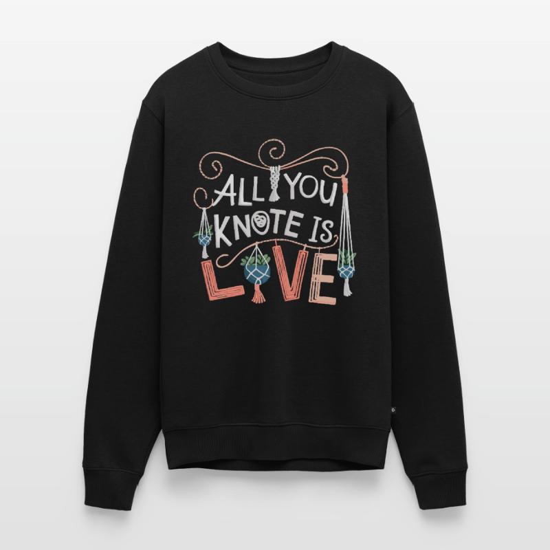 Funny macrame quote for boho macrame lovers Men's Premium Organic Jumper