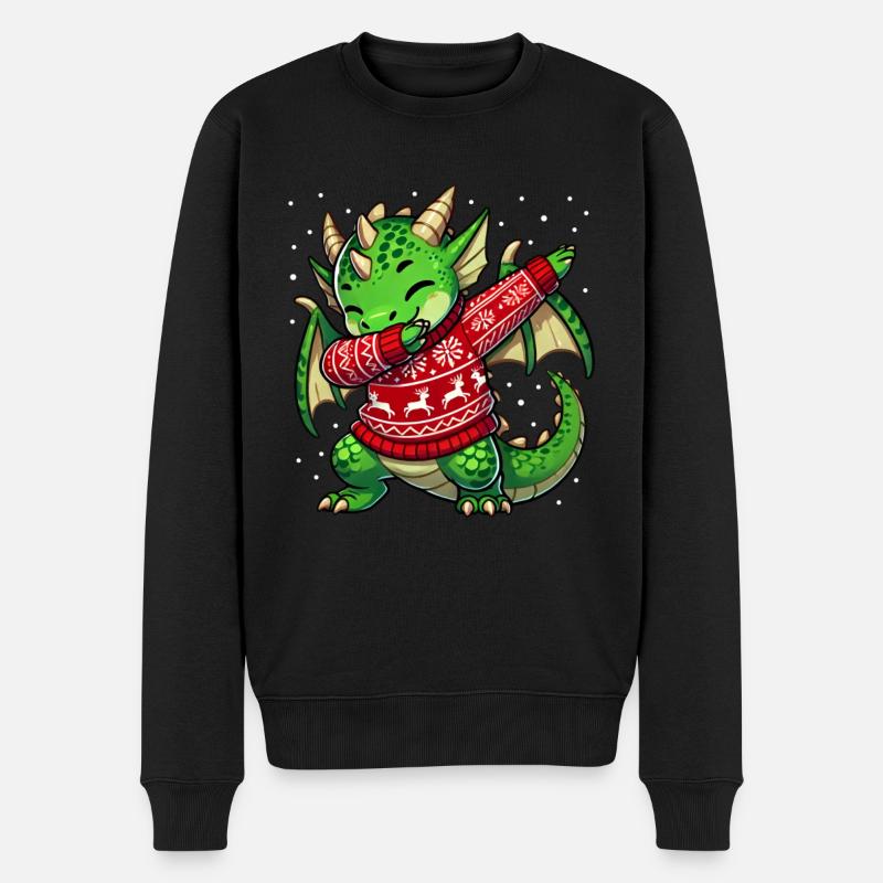 Noël Dragon Dragon Noël laid - Pull Premium bio Homme - noir