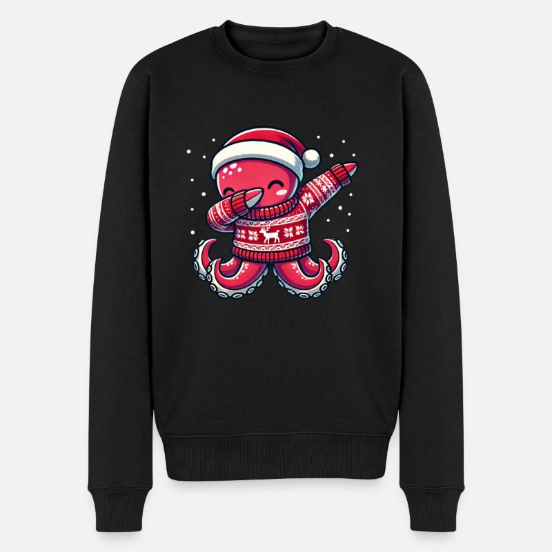 Weihnachten Pieuvre Moche Noël - Pull Premium bio Homme - noir