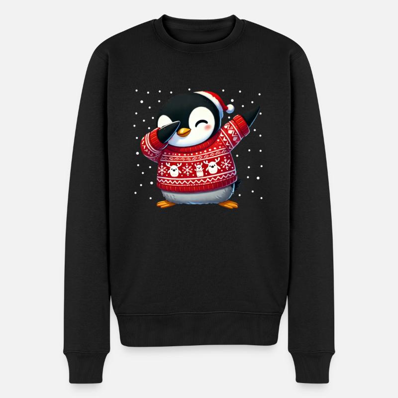 Noël Pingouin Moche Noël - Pull Premium bio Homme - noir