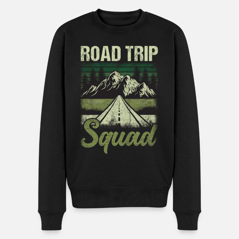 Road Trip Squad - Männer Premium Bio Pullover - Schwarz