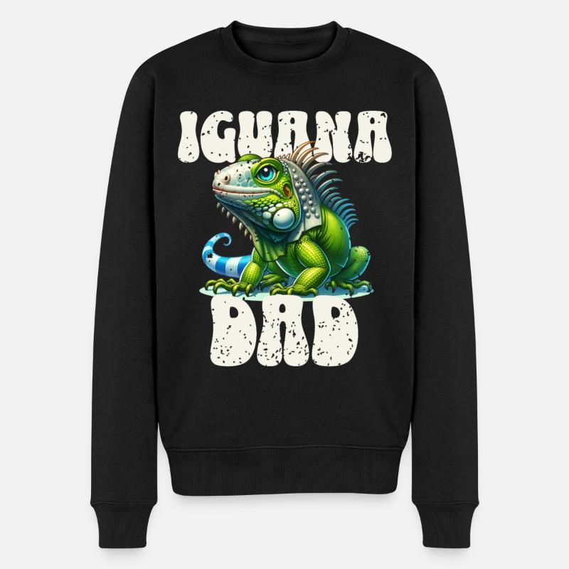 Papa iguane - Pull Premium bio Homme - noir