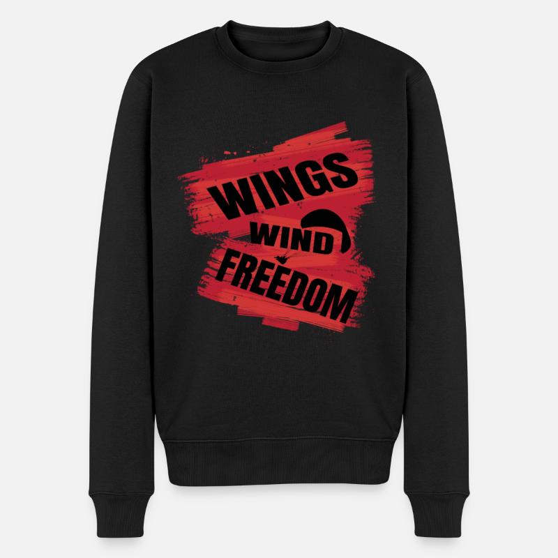 Ailes, vent, liberté – Paragliding Spirit - Pull Premium bio Homme - noir