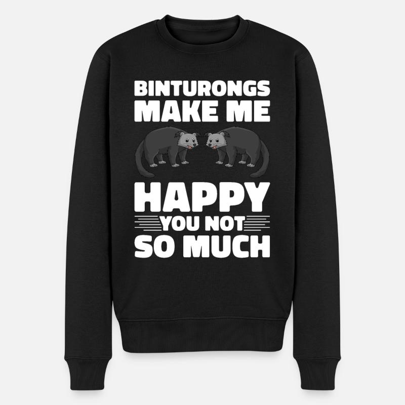 Binturong Marderbär Schleichkatze - Männer Premium Bio Pullover - Schwarz