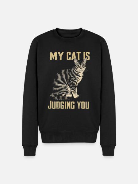 Mon chat vous juge - Pull Premium bio Homme - noir