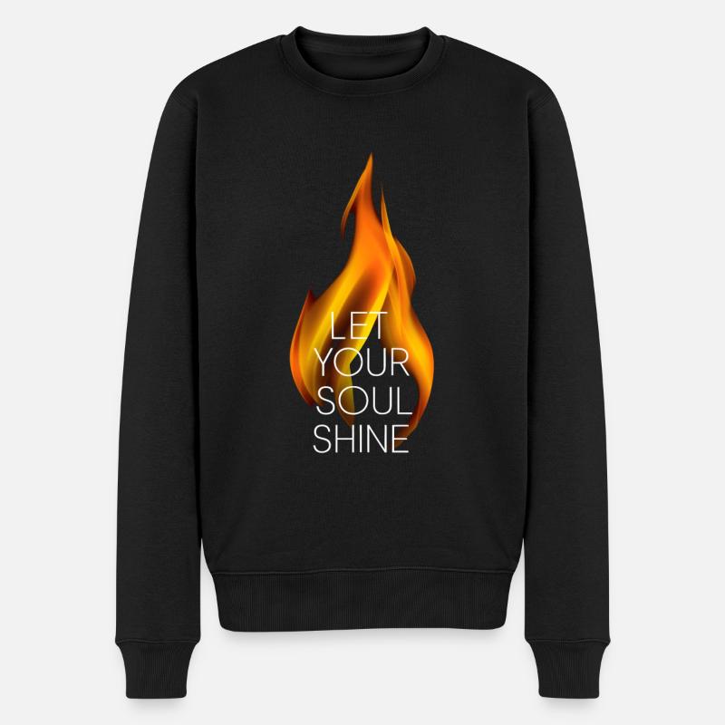 Laisse ton âme briller - Pull Premium bio Homme - noir
