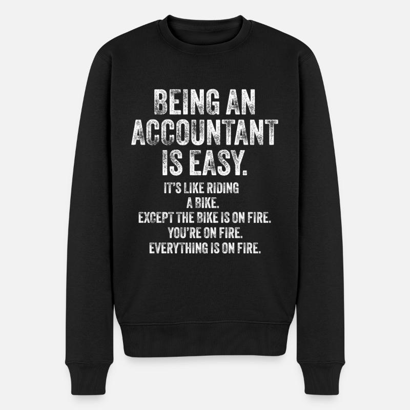 Être comptable est facile drôle CPA - Pull Premium bio Homme - noir