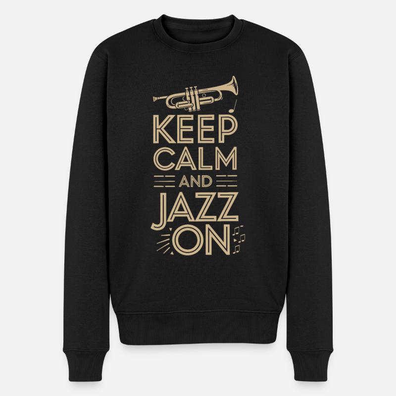 Restez calme et jazzez - Pull Premium bio Homme - noir