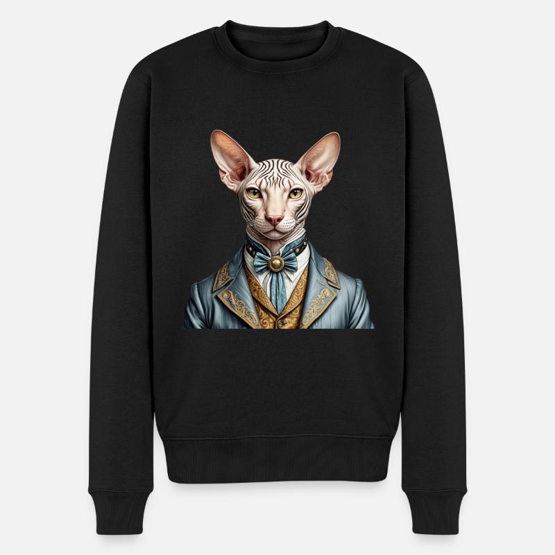 Sphynx élégant - Pull Premium bio Homme - noir