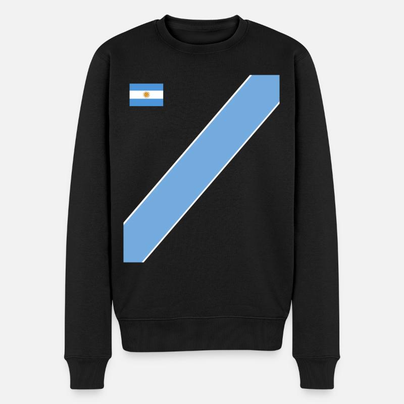 Argentine Cadeau Argentine Drapeau argentin - Pull Premium bio Homme - noir