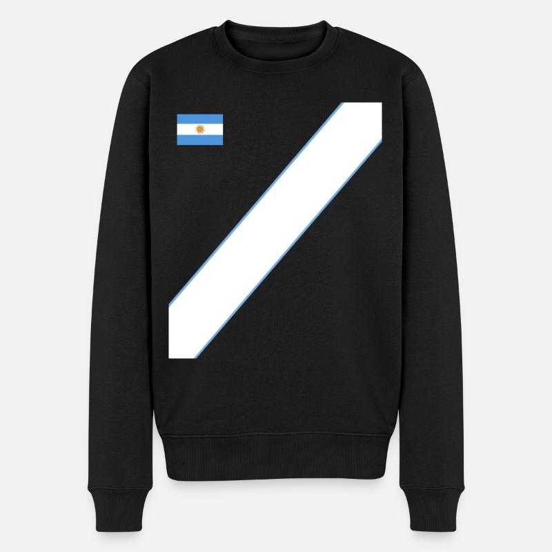 Argentine Cadeau Argentine Drapeau argentin - Pull Premium bio Homme - noir