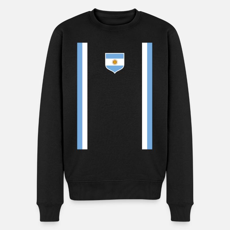 Argentine Cadeau Argentine Drapeau argentin - Pull Premium bio Homme - noir