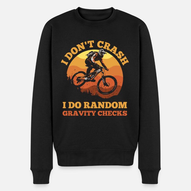 I don't crash – Random Gravity Checks - Männer Premium Bio Pullover - Schwarz