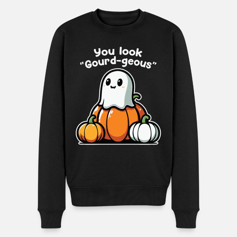 Du Siehst Kürbis-geous Aus - Halloween Outfit - Männer Premium Bio Pullover - Schwarz