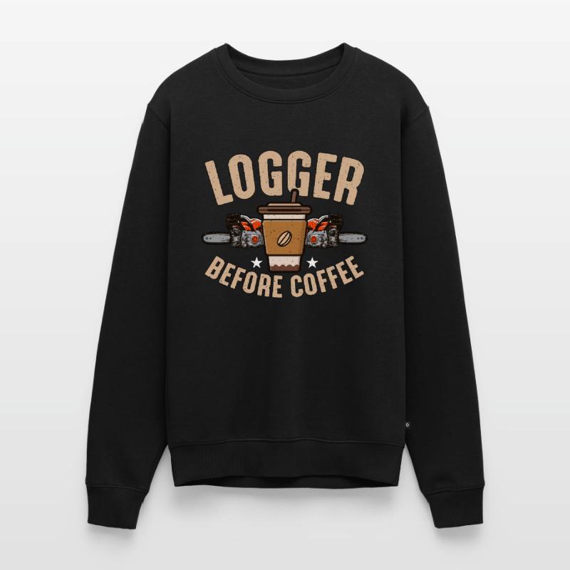 Logger Before Coffee Tree Climber Coffee Lover Männer Premium Bio Pullover