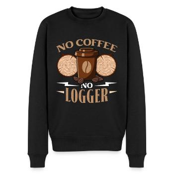 Exploitation forestière Pas de café Arboriste Amateur de café Logger - Pull Premium bio Homme - noir - Devant - Nico (187cm)