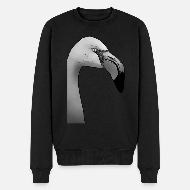 Flamingo - Männer Premium Bio Pullover - Schwarz