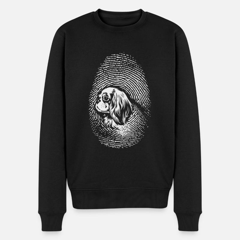 Spaniel Fingerprint Creative Spaniel - Men's Premium Organic Jumper - black