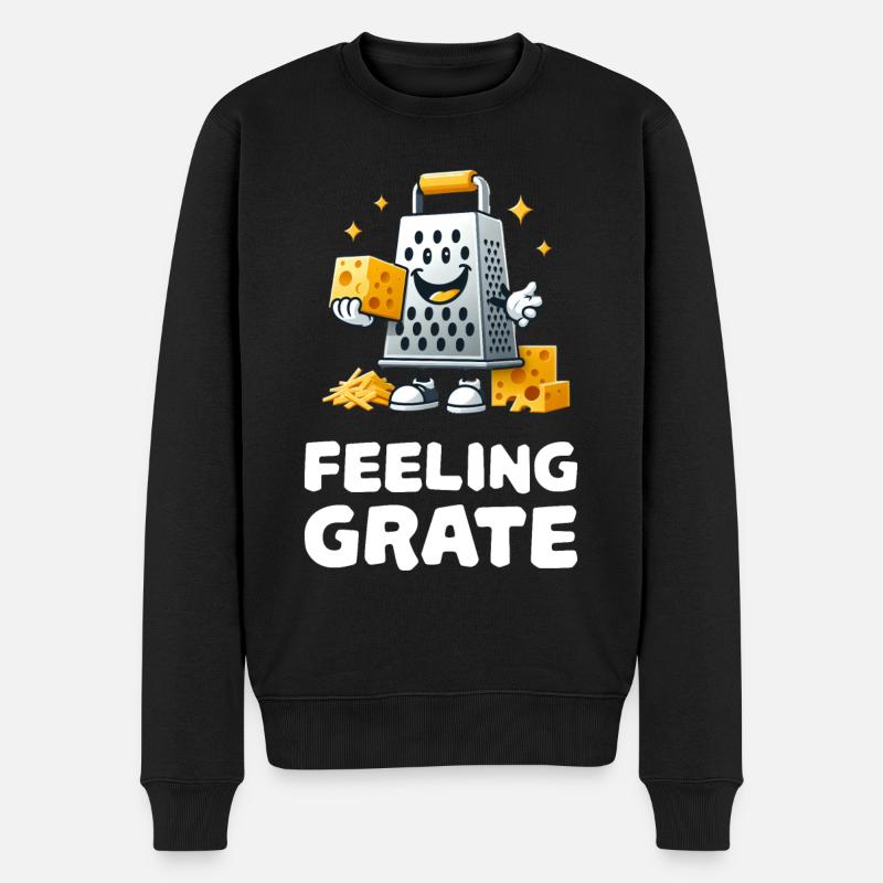 Feeling Burrs Râpe à fromage - Pull Premium bio Homme - noir