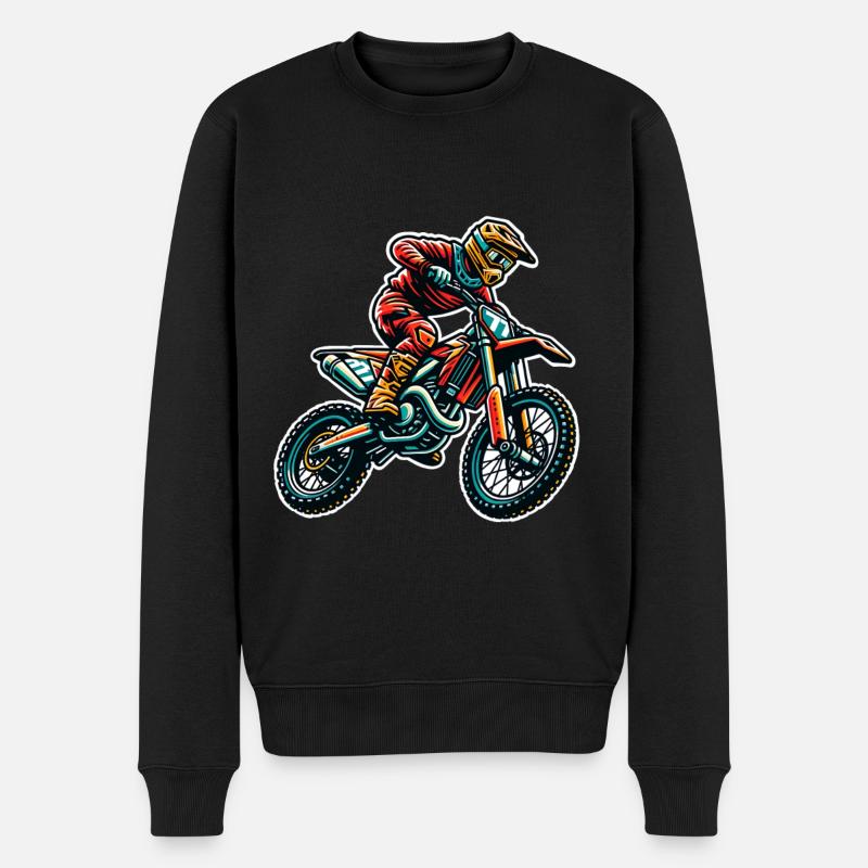 Motocross - Pull Premium bio Homme - noir