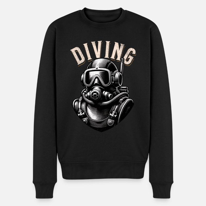 Plongeurs - Pull Premium bio Homme - noir