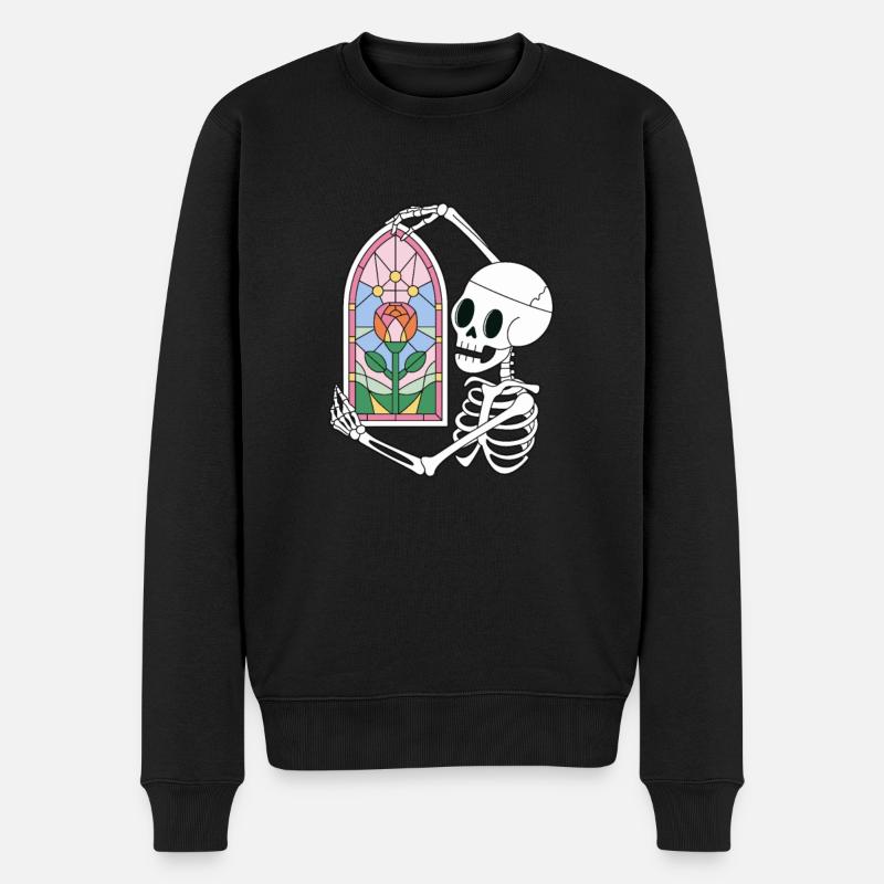 Drôle de vitrail - Pull Premium bio Homme - noir
