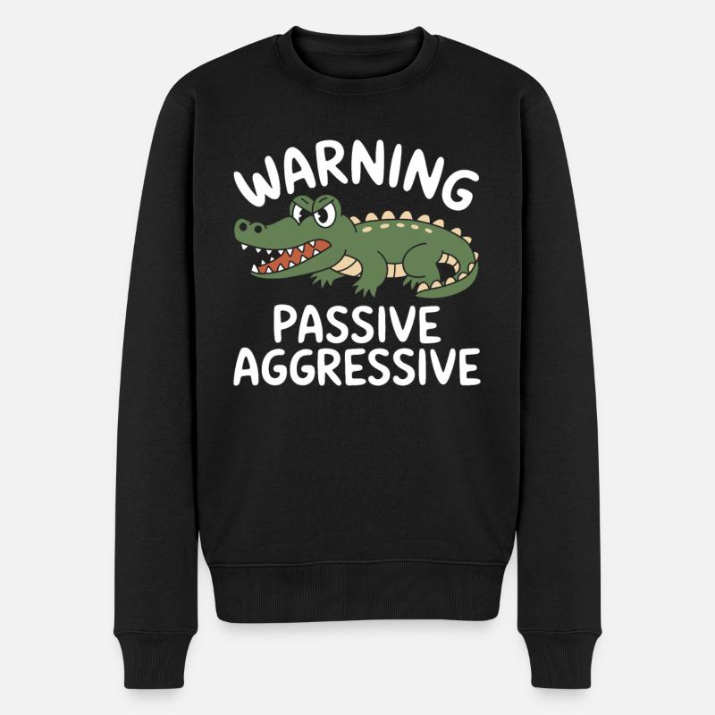 Attention Passif Agressif - Pull Premium bio Homme - noir