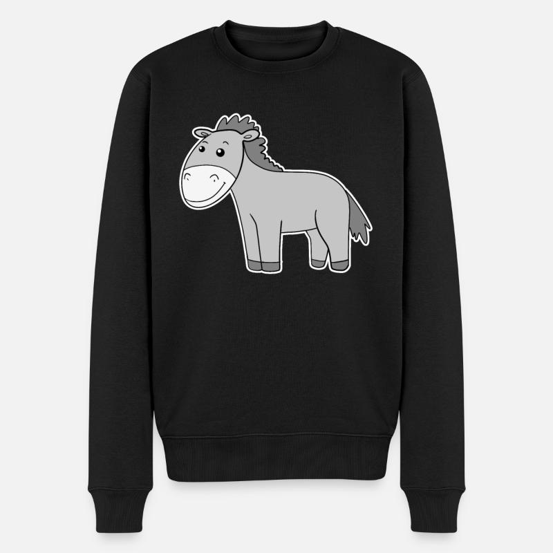Motif âne bambin - Pull Premium bio Homme - noir