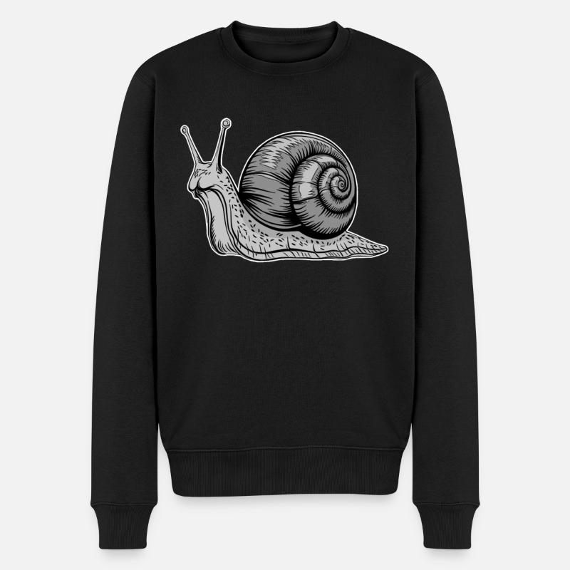 Illustration graphique d’animal escargot gris - Pull Premium bio Homme - noir
