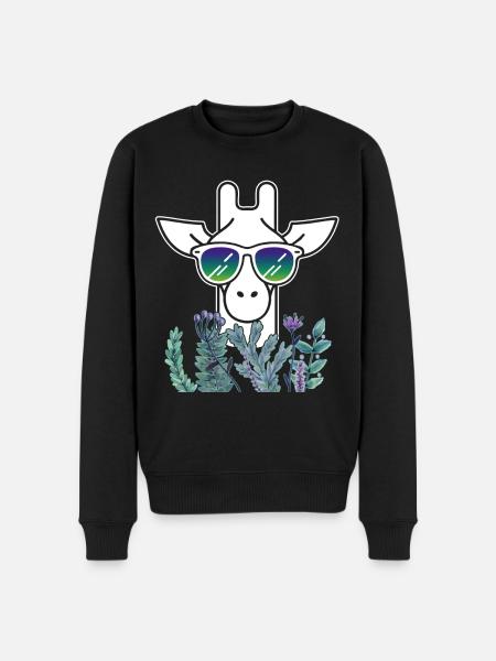 Funny Giraffe Face - Men's Premium Organic Jumper - black