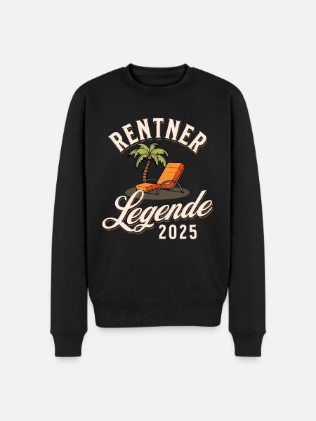 Rentner 2025 - Männer Premium Bio Pullover - Schwarz