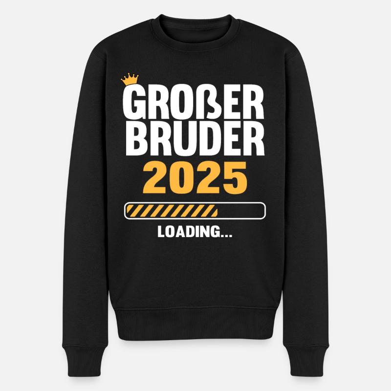 Großer Bruder 2025 Loading - Männer Premium Bio Pullover - Schwarz