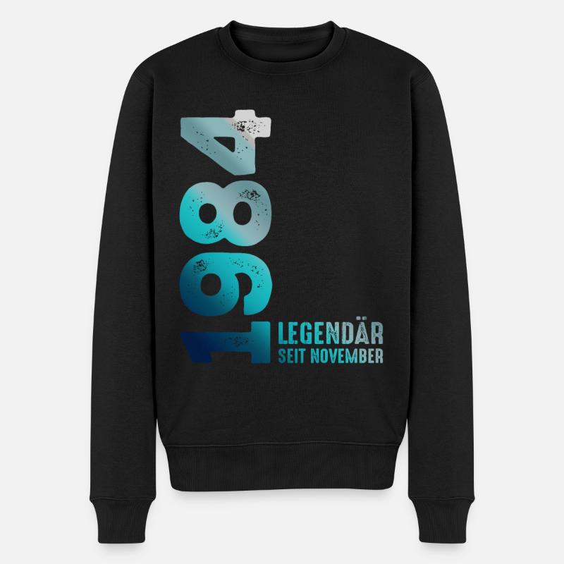 Limited Edition November 1984 Legendär Seit - Männer Premium Bio Pullover - Schwarz
