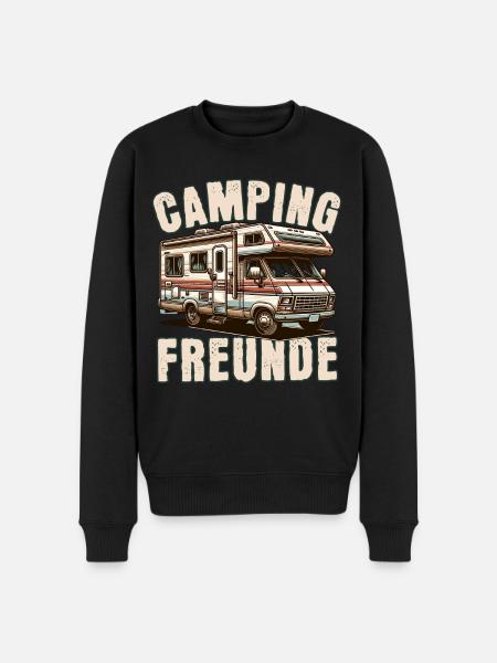 Camping Friends - Men's Premium Organic Jumper - black