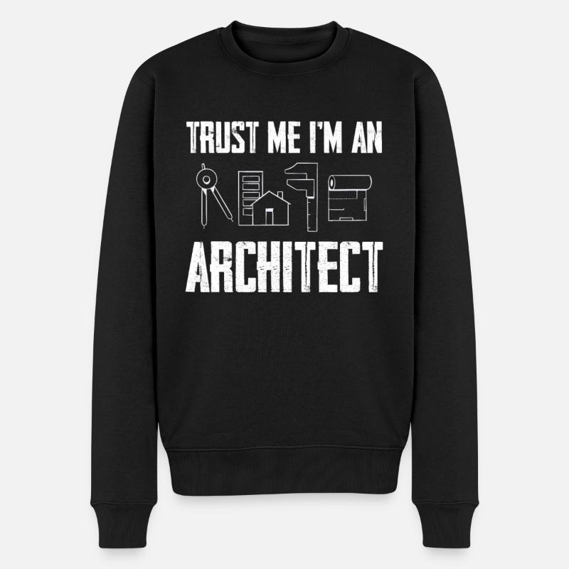 Vertrau Mir, Ich Bin Architekt - Männer Premium Bio Pullover - Schwarz