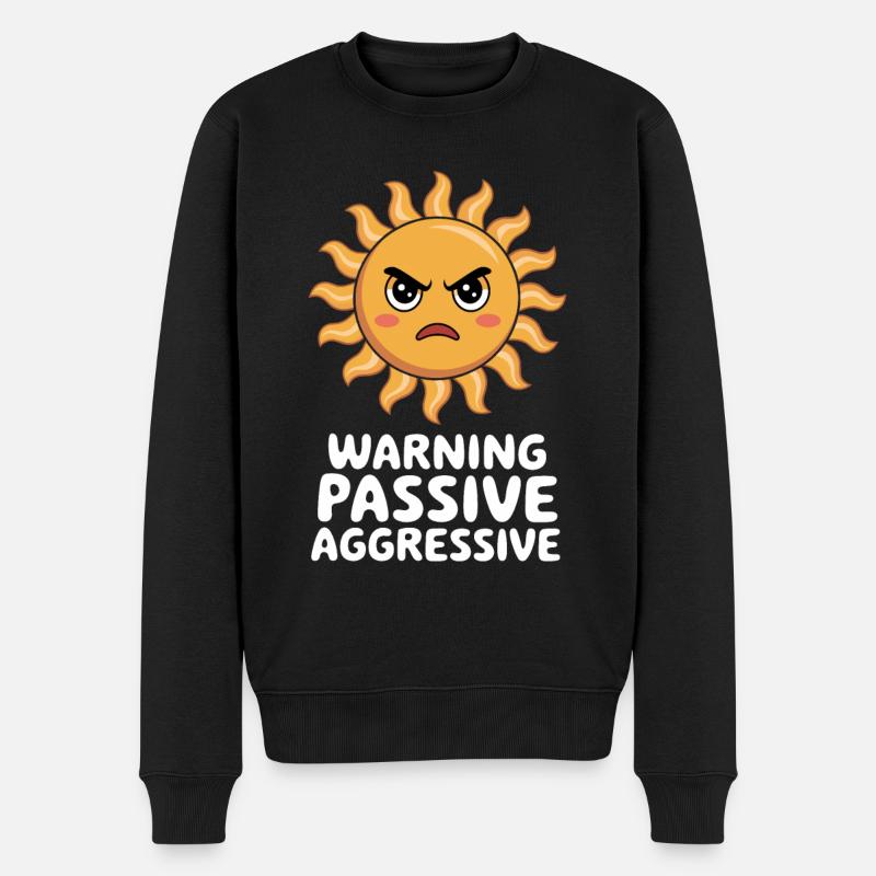 Attention Passif Agressif Soleil - Pull Premium bio Homme - noir